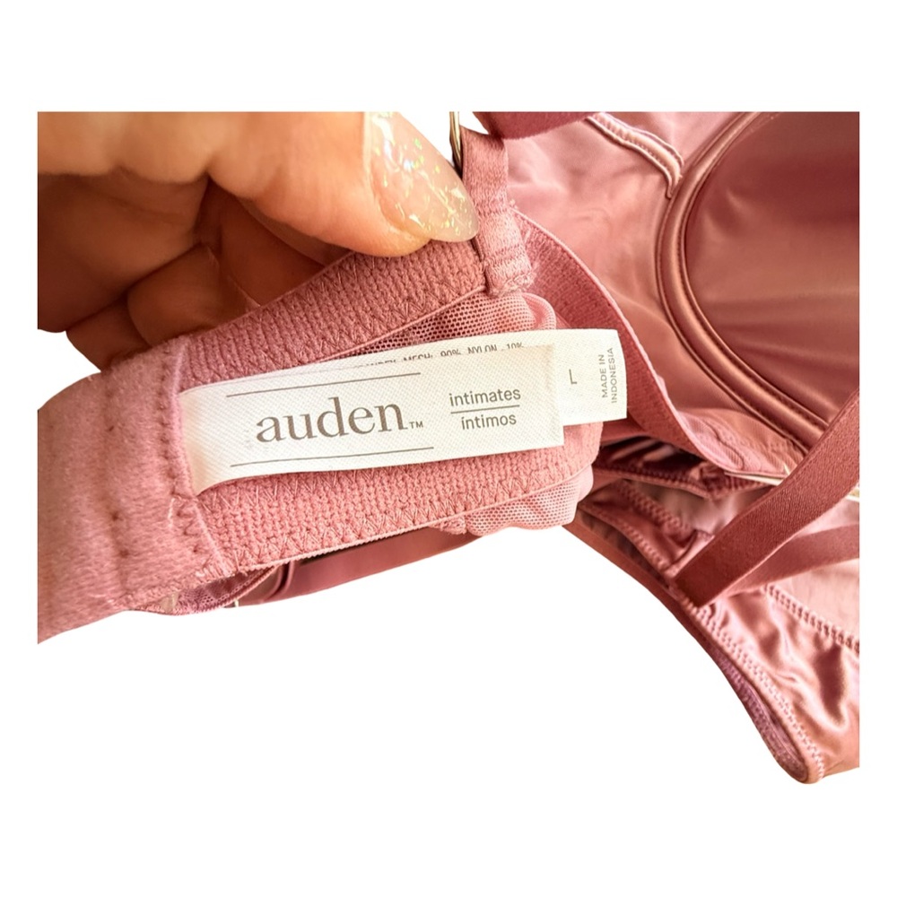 Blush Pink Bustier Bodysuit Auden Pink Satin Underwire Bodysuit – Size L - Picture 3 of 9